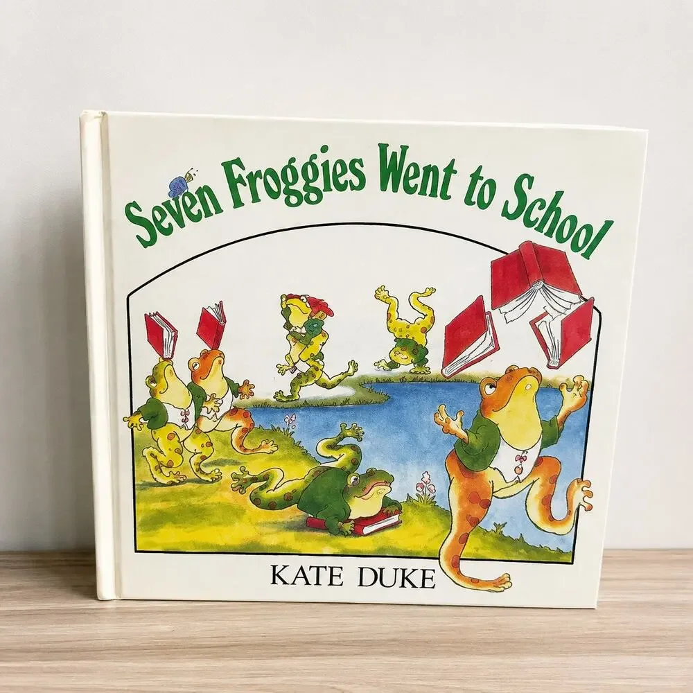 Seven Froggies Went to School  by Kate Duke hardcover children’s book